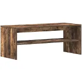 vidaXL Tv-bänk rökfärgad ek 100x35x40 cm konstruerat trä