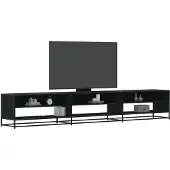 vidaXL Tv-bänk svart 270x40x46 cm konstruerat trä