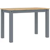vidaXL Matbord PANAMA grå 112x60x75 cm massiv furu
