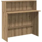 vidaXL Receptionsdisk artisan ek 100x50x103,5 cm konstruerat trä