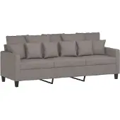 vidaXL 3-sitssoffa taupe 180 cm tyg