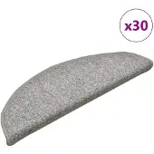 vidaXL Trappmattor 30 st ljusgrå 56x17x3 cm