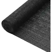 vidaXL Insynsskyddsnät svart 3,6x50 m HDPE 75 g/m²
