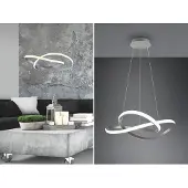 TRIO Design hängande lampa stål inkl LED 3-stegs dimbar - Ruta