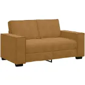 vidaXL 2-sitssoffa brun 120 cm sammet