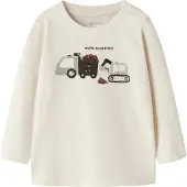 Name it T-shirt 'NBMKONTO' mörkbrun / pastellgrön / svart / off-white