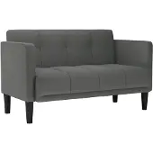 vidaXL Loveseat soffa mörkgrå 111 cm tyg