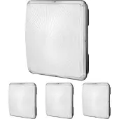 Vevor 4-pack LED-taklampor, 150W, 16500LM 5000K dagsljus kommersiella industriella utomhustaklampor, 315mm x 315mm ytmonterad takbelysning för bensinmack, lager, garage, gatubutik, IP65