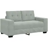 vidaXL Loveseat soffa ljusgrå 160x77x82 cm sammet