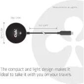 Club 3D induktionsladdare 25 W Qi2 USB-C 25Wa CAC-3027 Utgångar Qi-Standard Svart