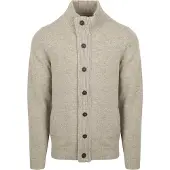 Barbour Zipvest i ull Greige Grå Beige Storlek