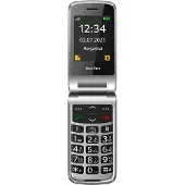 Beafon SL495 – 2G Silver Line stor knapptelefon med flip, svart/silver