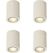 QAZQA Set med 4 Japandi takspotlights beige - Sprawl