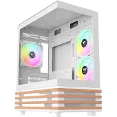 Thermaltake View 170 WS ARGB Snow, Micro Tower, PC, Vit, micro ATX, Mini-ITX, SPCC, Härdat glas, Spela
