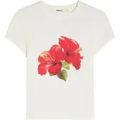 Bershka T-shirt gul / ljusgrön / eldröd / vit