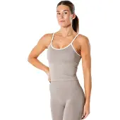Relode Hybrid Contrast Tank Top - Dune
