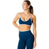 Relode Hybrid Contrast Sports Bra - Blue