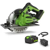 Greenworks Batteridriven cirkelsåg CR3165A4 24 V 1x4,0 Ah batteri