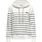ONLY Sweatshirt 'ONLADELLE' brun / svart / vit