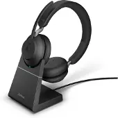 Jabra Evolve2 65 UC Stereo USB-C svart med laddstation