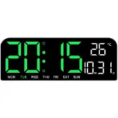 24hShop Digital Väckarklocka med grön LED