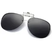 24.Se Clip-on Solglasögon med UV400 skydd och svart glas