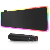 24hShop Gaming musmatta med RGB-belysning – 90x40 cm