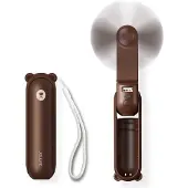 JISULIFE Life8 Plus bärbar USB-fläkt med powerbank 4500mAh och ficklampa - Brun