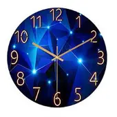 24hShop Väggklocka med vacker urtavla - Digital Blue