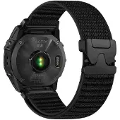 24hShop Nylonarmband till Gamin 26 mm - Svart