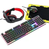 24hShop Gamingpaket med med tangentbord, mus, headset och musmatta