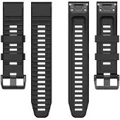 24.Se Silikonarmband till Garmin Fenix 6X Svart