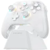 Machenike G3 V2 trådlös spelkontroll med laddningsstation - vit