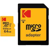 Kodak MicroSDXC 64 GB – UHS-I U3 Class 10 med SD-adapter