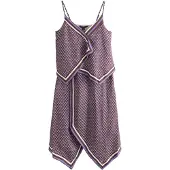 Next Strandklänning blå denim / choklad / bordeaux / vit