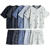 The Set Pyjamas kräm / marinblå / royalblå / pastellblå