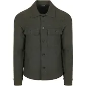 Suitable Suitabe Drop oop Överskjorta Armégrön Grön Mörkgrön Storek