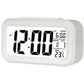24.Se Digital LED Väckarklocka - Vit