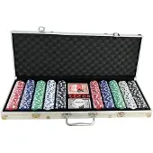 24hShop Texas Hold’em pokerset i aluminiumväska – 500 marker