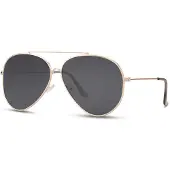 24hShop Pilot Glasögon med guldbåge & svart lins