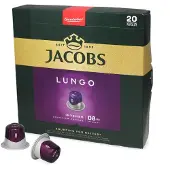 Jacobs LUNGO 8 INTENSO, Kaffekapslar, Lungo, Nespresso, 20 koppar, Låda