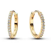 Pandora Timeless gulgallrade pavé hoop-örhängen 264649C01