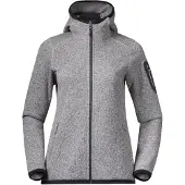 Bergans Women's Kamphaug Knitted Hoodie Chalk Sand