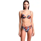 Emporio Armani för kvinnor. EW000800_AF20242 Blommig bikini (M), Strandkläder, Polyamid, Marino
