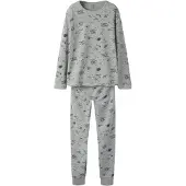 Name it Pyjamas marinblå / pastellgul / gråmelerad / orangeröd