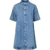 Pieces Skjortklänning 'PCSky' blå denim