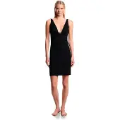 Emporio Armani för kvinnor. EW003275_AF20238 Svart strandklänning (XS), Casual, Strandkläder, Polyester, Ärmlös / Hängselbyxor