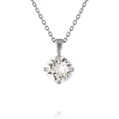 Caroline Svedbom Classic Petite Necklace Rhodium Crystal - Stjärnurmakarna