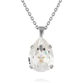 Caroline Svedbom Classic Drop Necklace Rhodium Crystal - Stjärnurmakarna