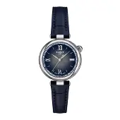 Tissot Little Lady Series Stjärnmodell Kvartsverk Vattentålig 50m Klocka 28mm Blå Urtavla Rostfritt Stålboett Läderarmband T152.010.16.038.01 Regular Watch Box